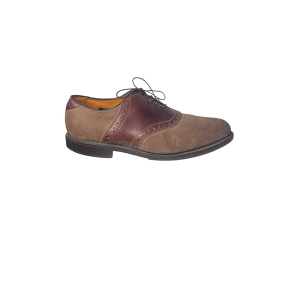 Allen Edmonds Milbrook Leather & Suede Brogue Detail Oxford - Brown - 10.5